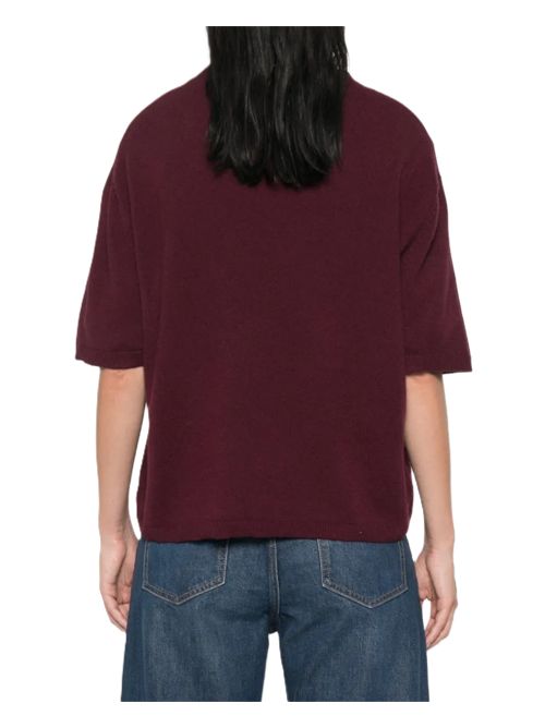 T-shirt in cashmere a maniche corte Soft Goat | 2450112076BORDEAUX